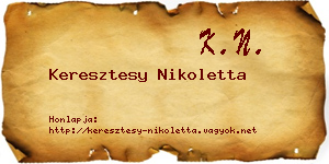 Keresztesy Nikoletta névjegykártya